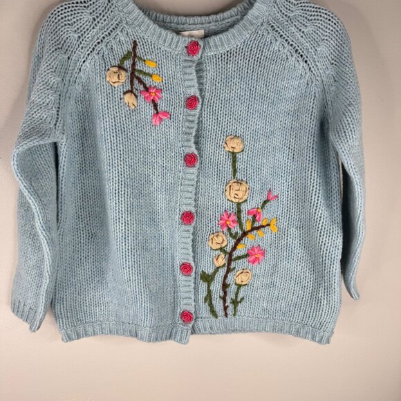 LOVESHACKFANCY Anastasia Floral Cardigan Size P Petite 00 $345 Pink Rose Buttons - Picture 7 of 10